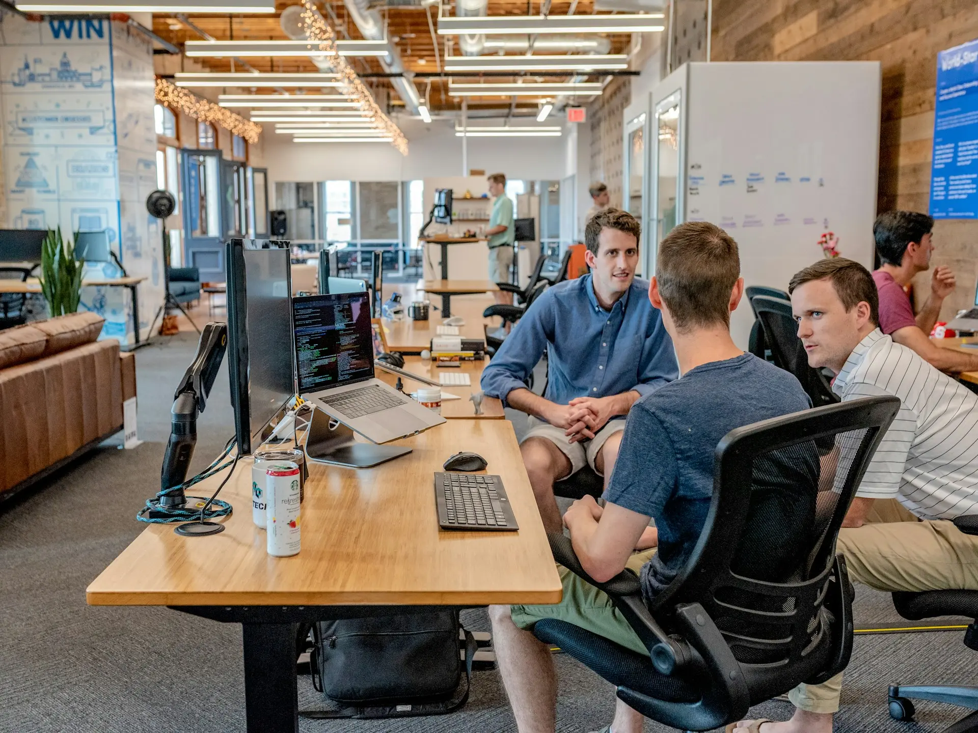 Modern team meeting in a luxury setting