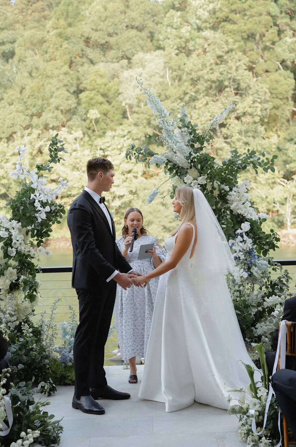 Luxury garden and home ceremony setting